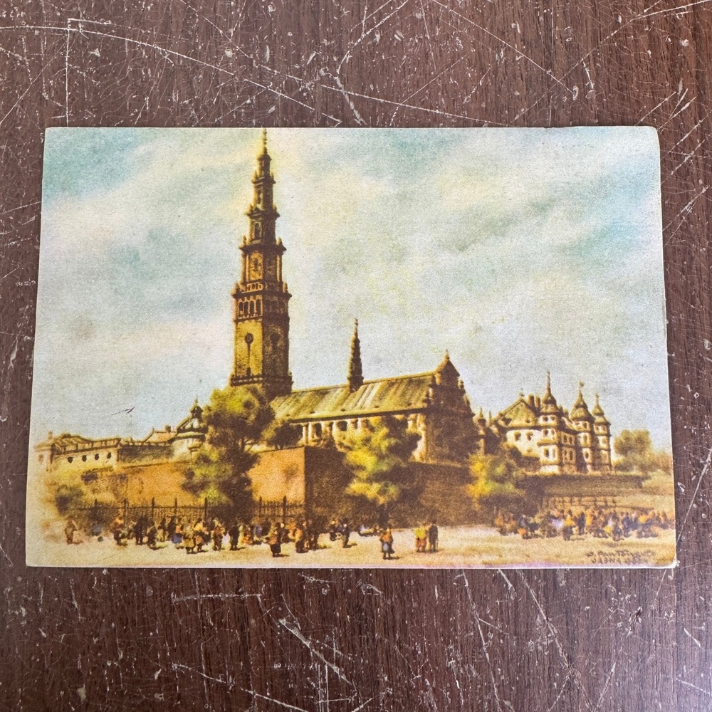 Jasna Góra Częstochowa Poland Lithograph printed souvenir postcard USED